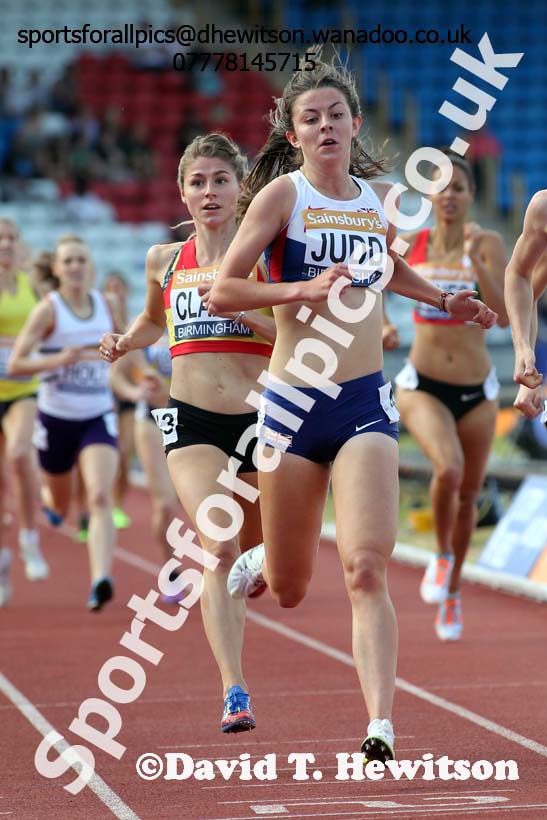 Womens 1500 metres, Sainsbury's British Champs, Alexander Stadium, Birmingham. Photo: David T. Hewitson/Sprts for All Pics